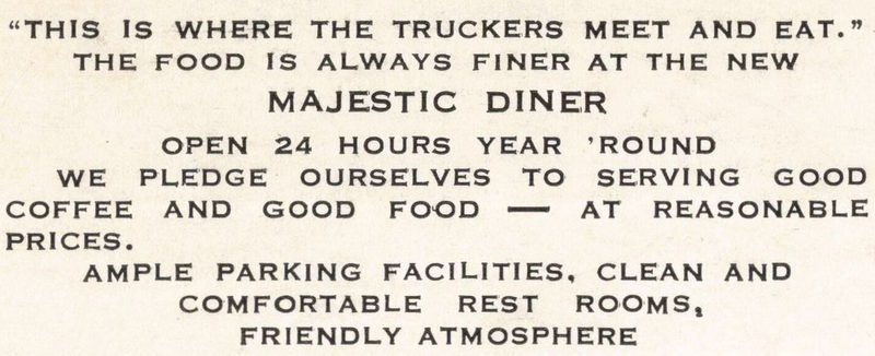 Majestic Diner - Vintage Postcard (newer photo)